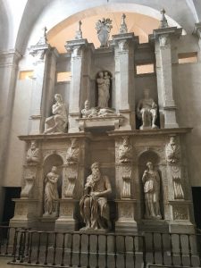 Michelangelo considered this Moses, which adorns the Tomb of Pope Julius II in San Pietro in Vicoli, to be one of his best creations. 